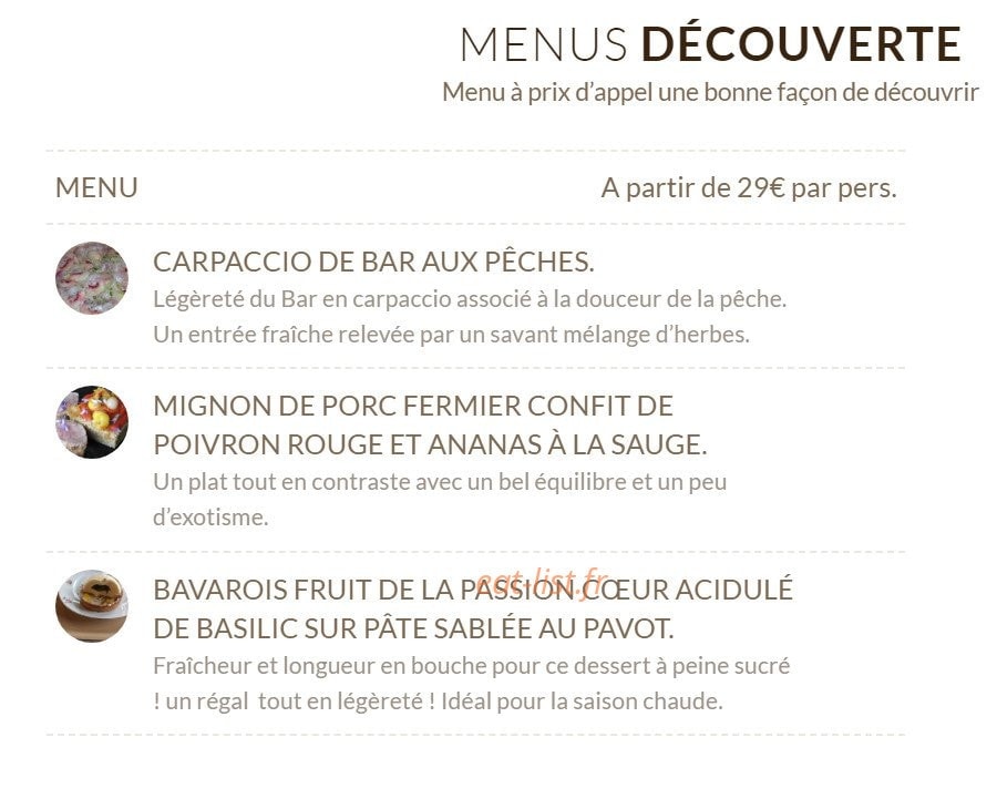 Vivres et couvert — carte page 1