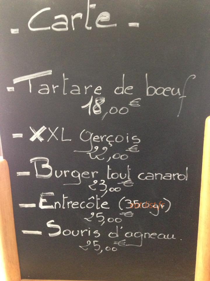 Brasserie des oliviers — carte page 1