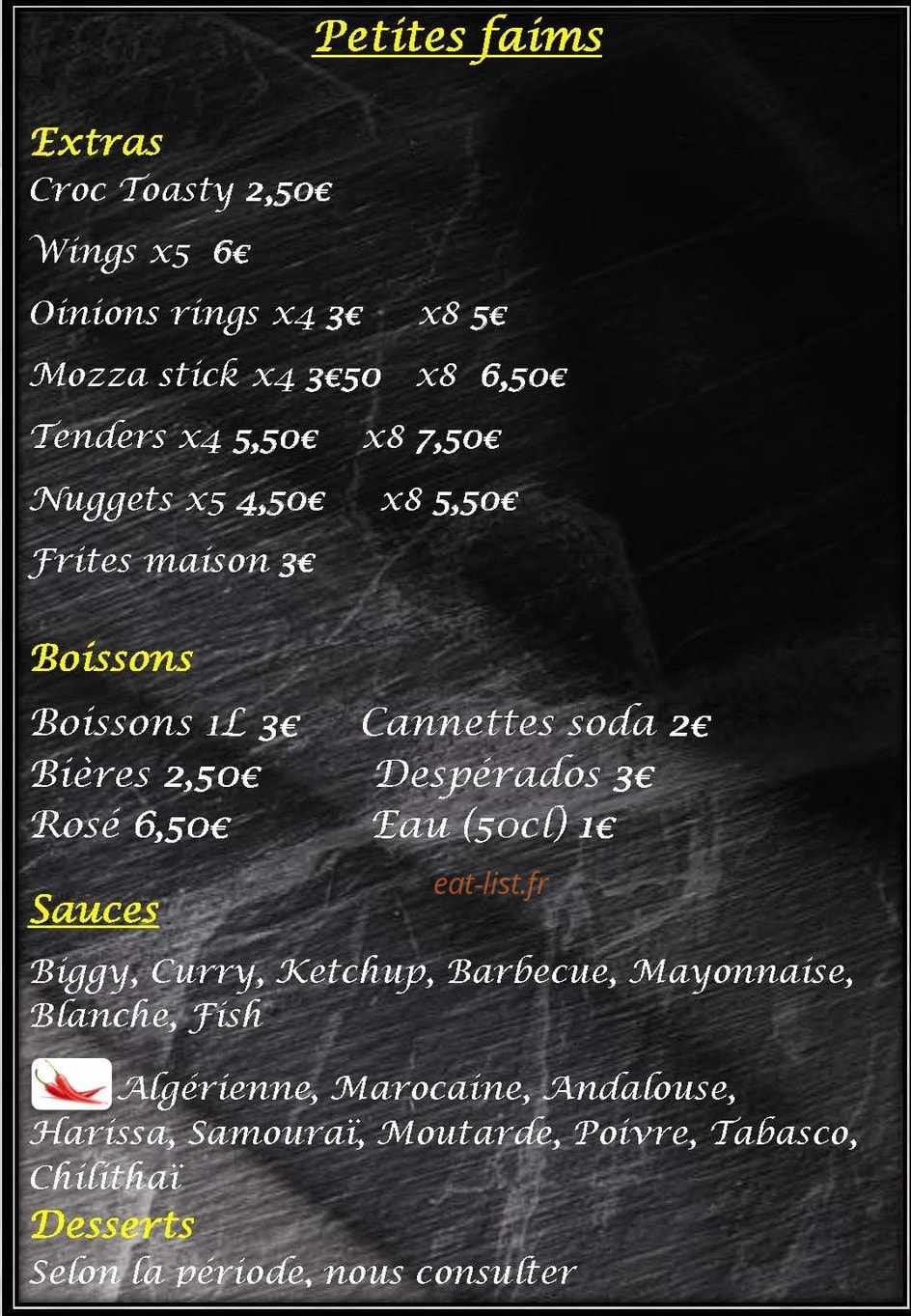 ll''tacos — carte page 1