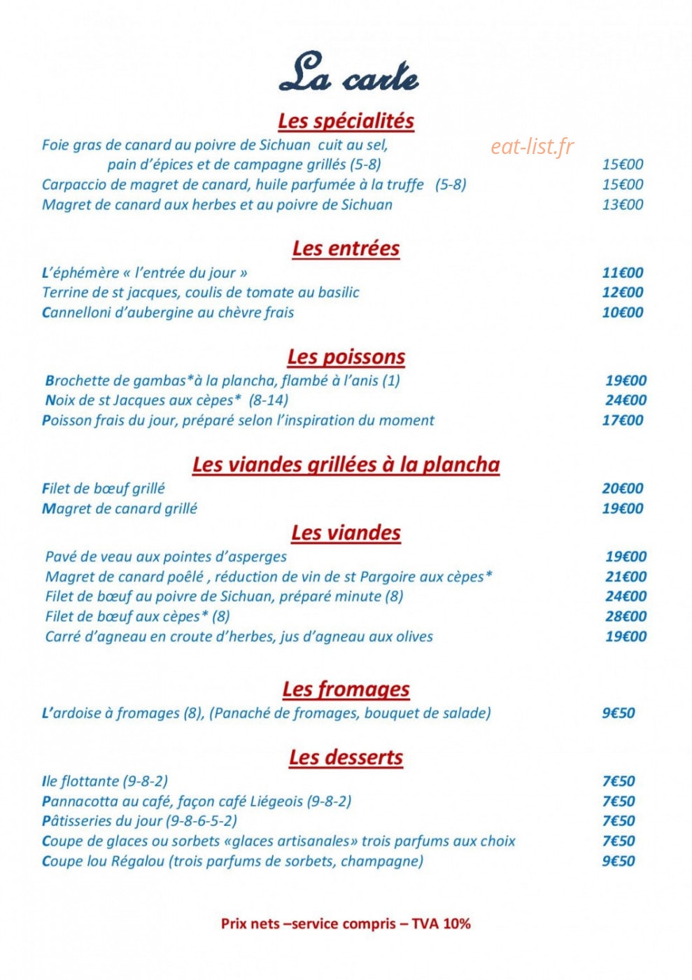 Lou Regalou — carte page 1