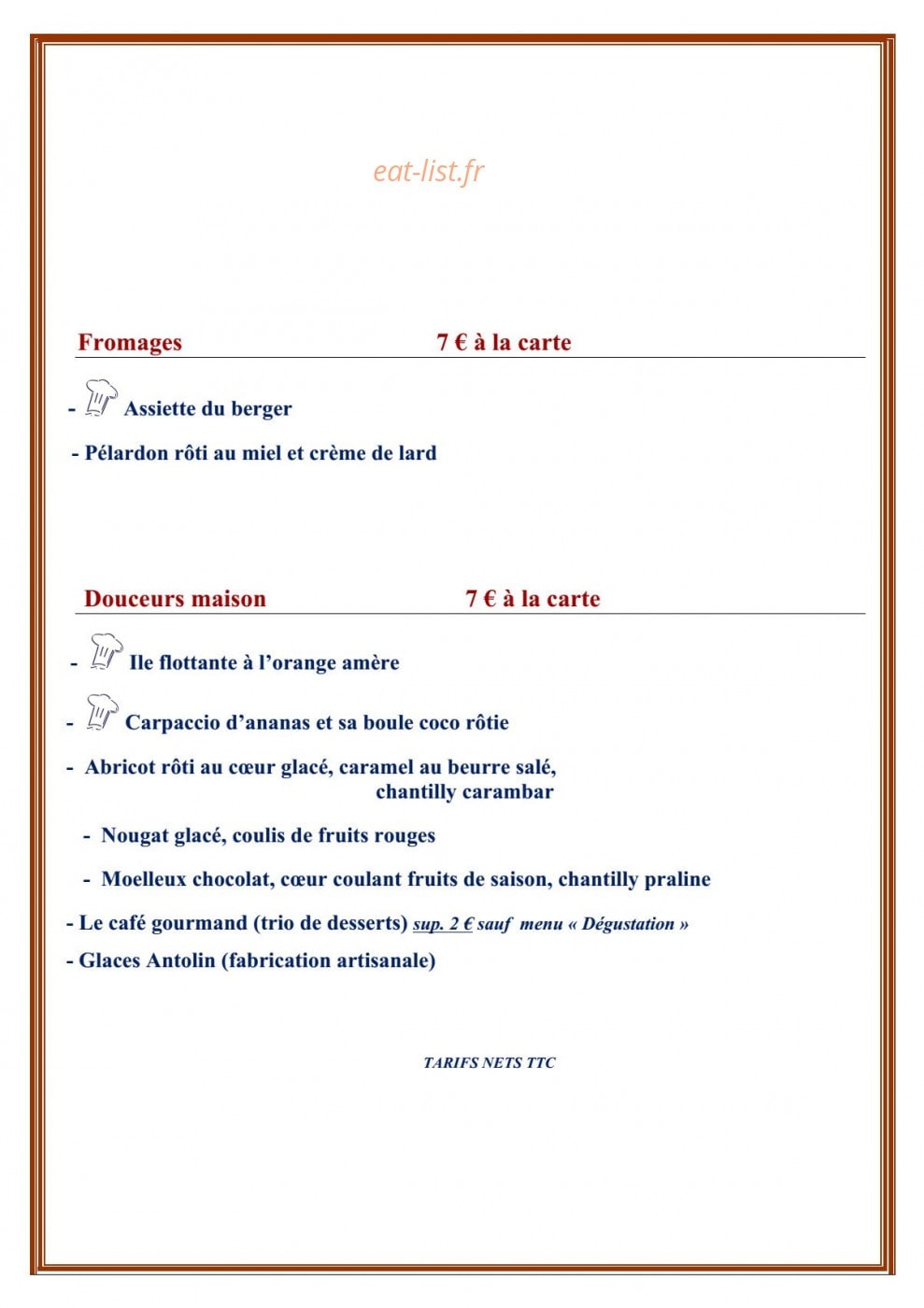 L'Arbousier — carte page 2