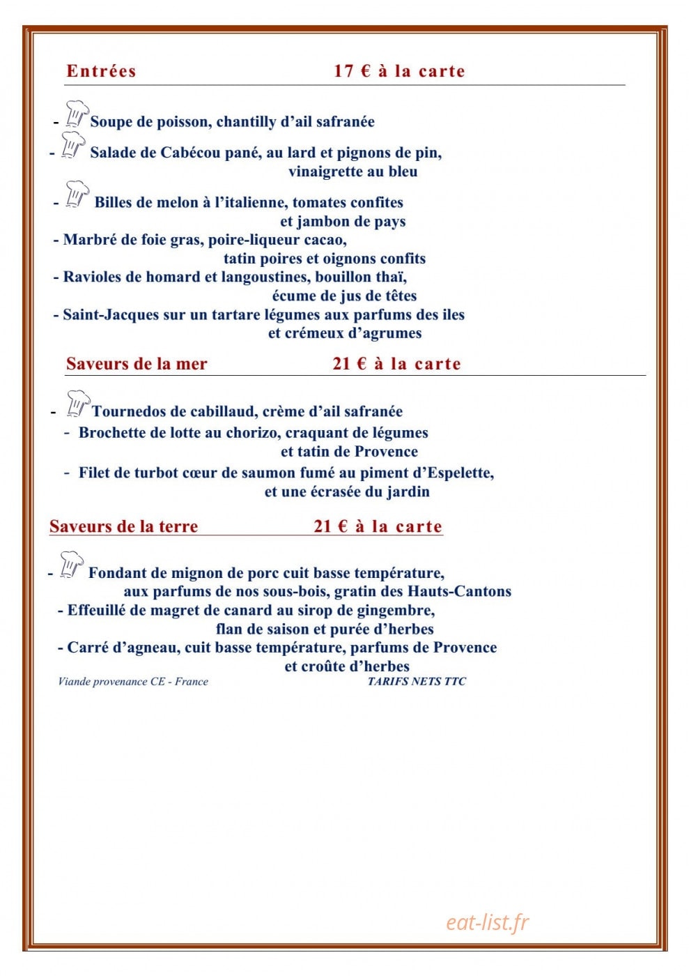 L'Arbousier — carte page 1