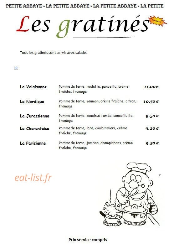 La Petite Abbaye — carte page 7