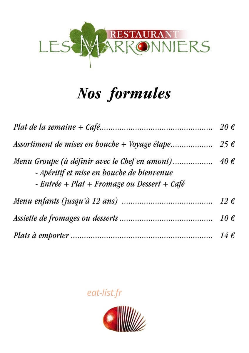 Les Marronniers — carte page 2