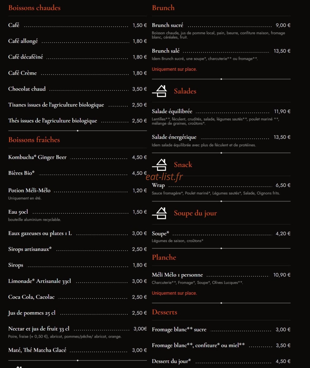 Méli Mélo — carte page 2
