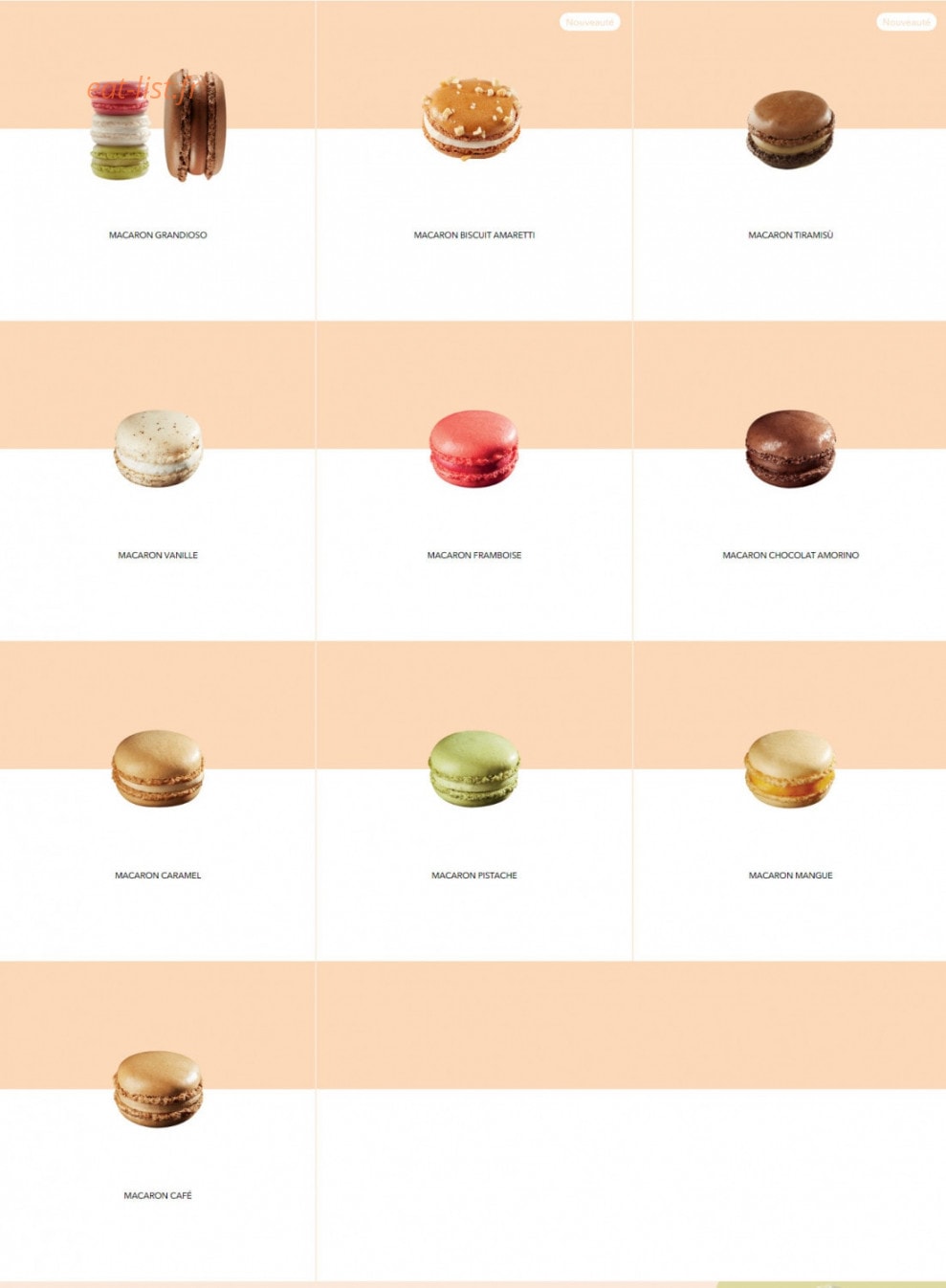 Amorino — carte page 10