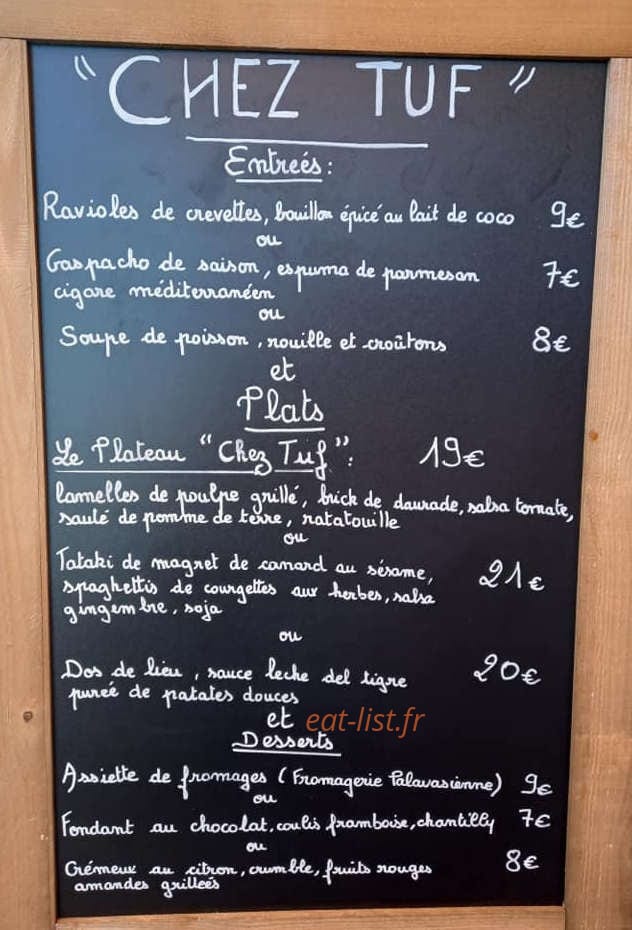 Chez Tuf — carte page 1