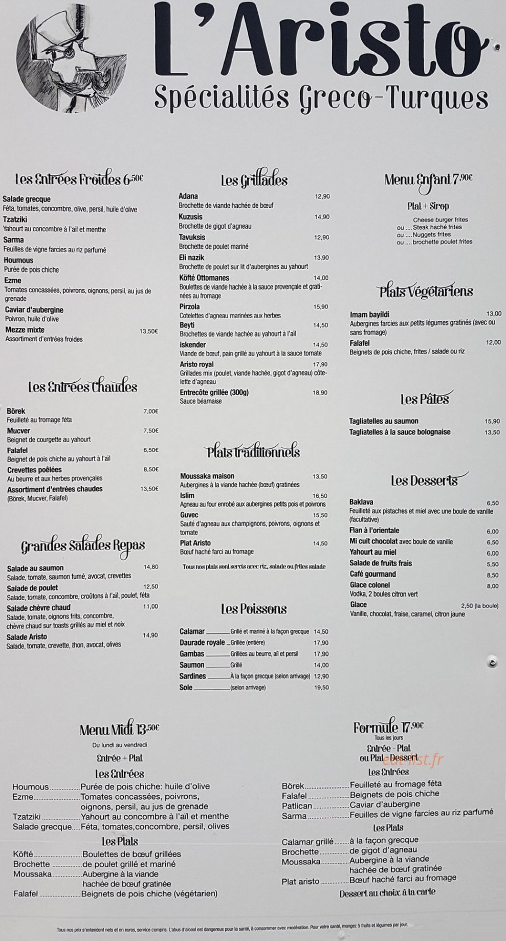 L'Aristo — carte page 1