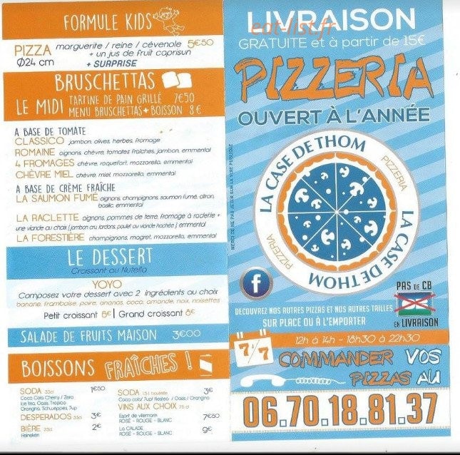 La Case de Thom — carte page 2