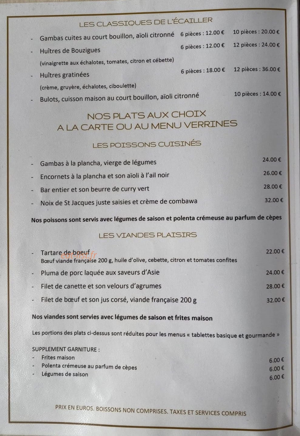 La Plage Rive Gauche — carte page 1