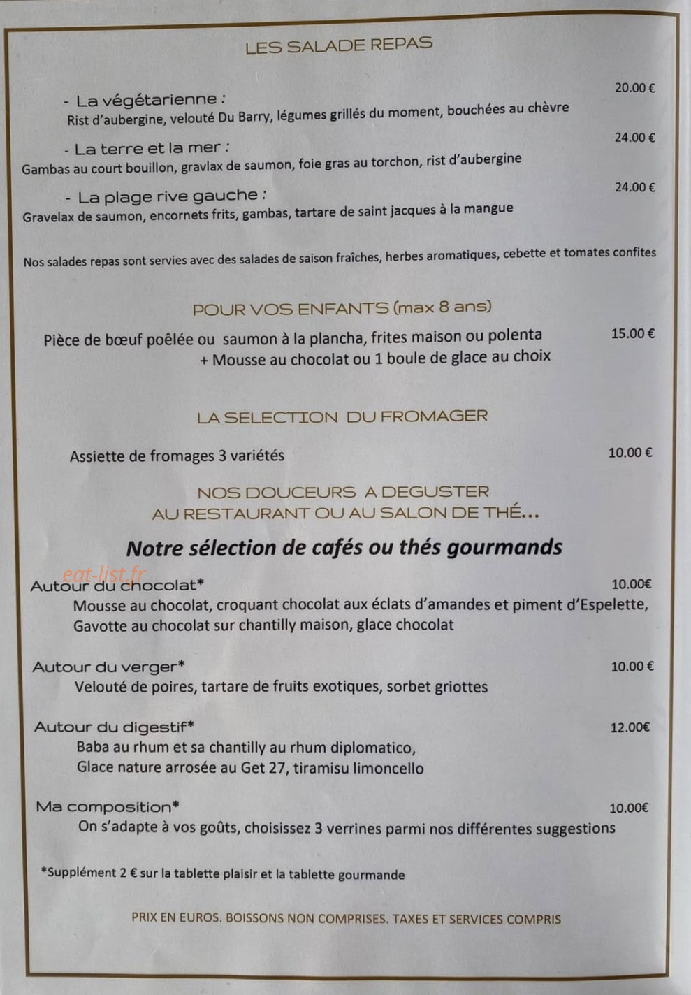 La Plage Rive Gauche — carte page 2