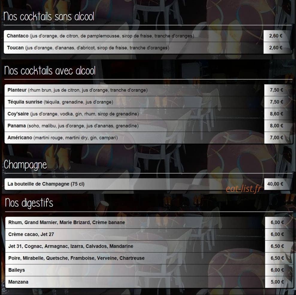 Le Bilig's — carte page 14
