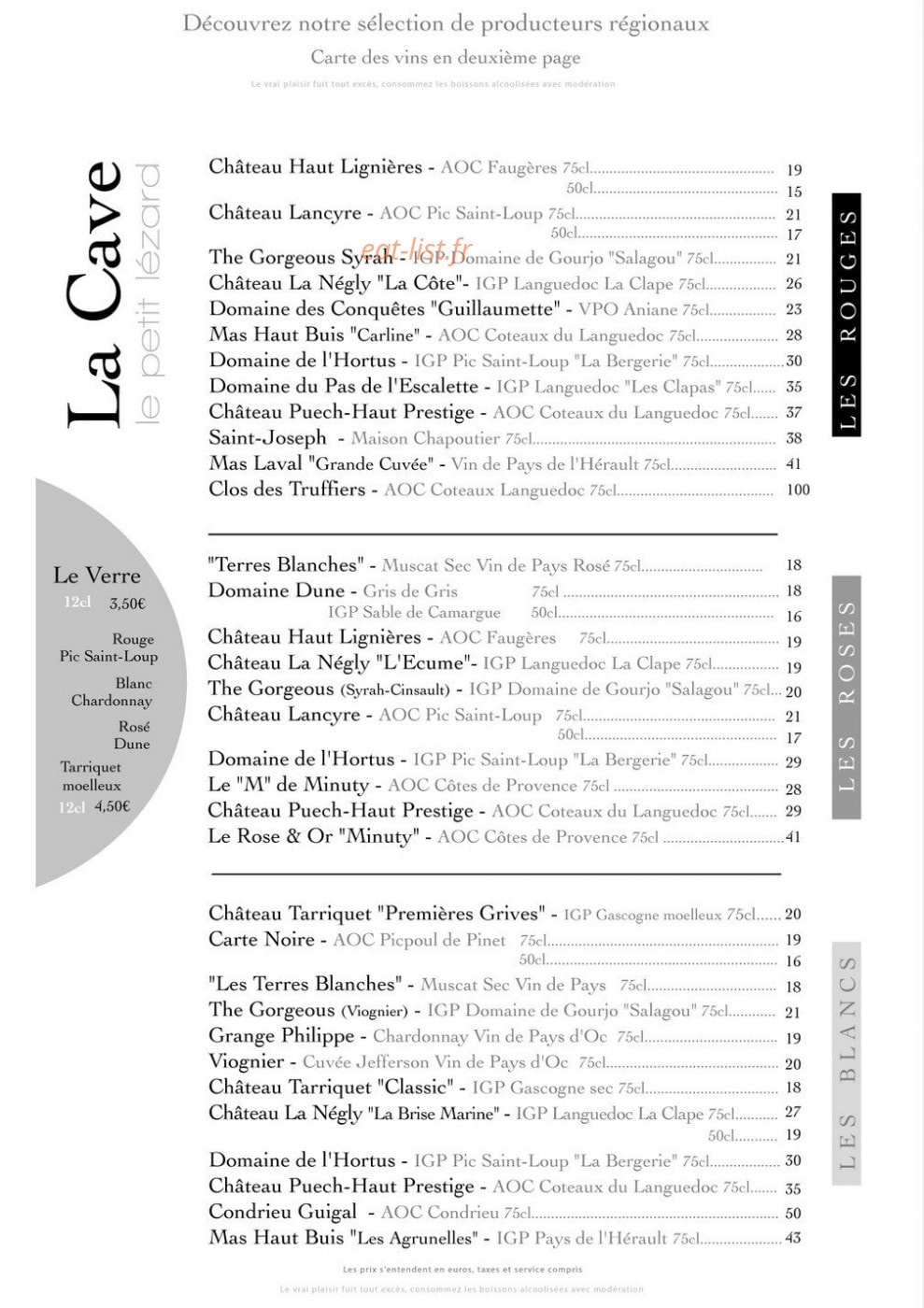 Le Petit Lezard — carte page 2