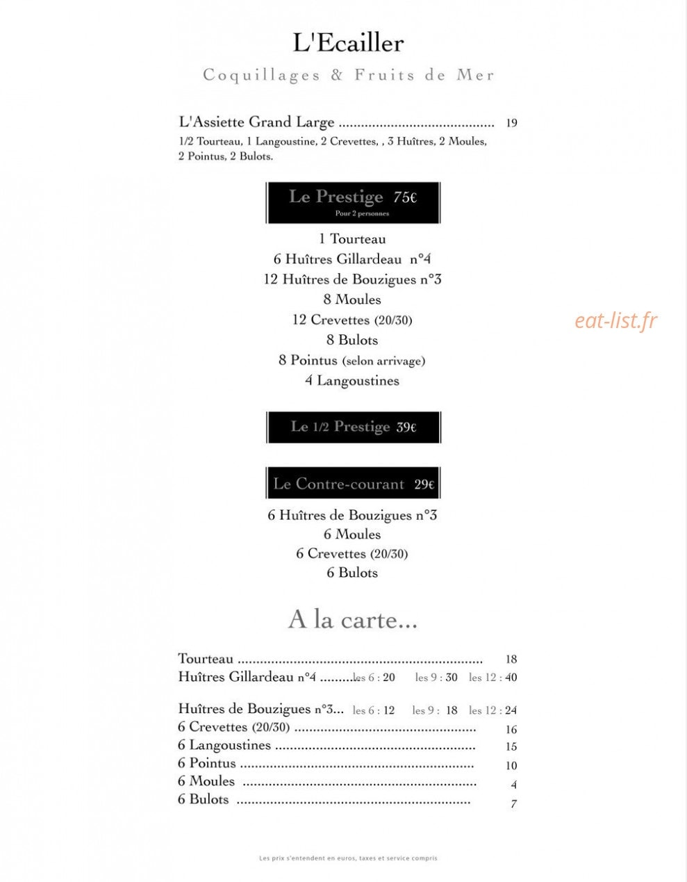 Le Petit Lezard — carte page 5