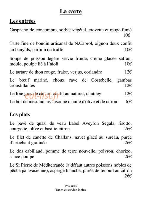 Le Saint Georges — carte page 1