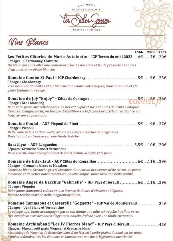 Les Sales Gosses — carte page 6