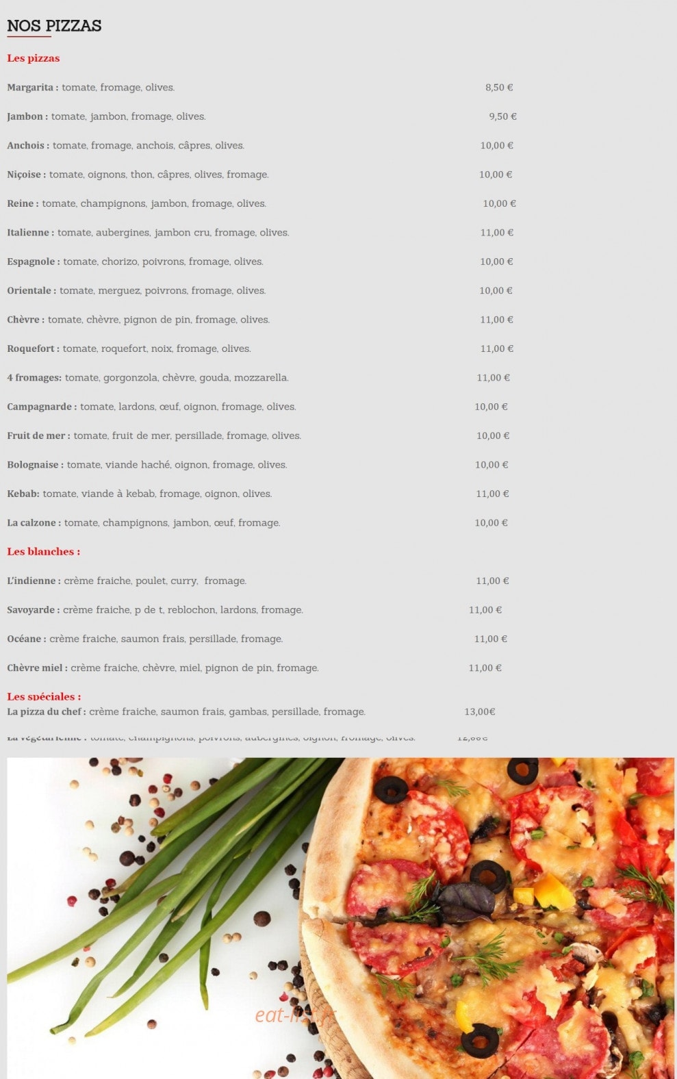 Les Saveurs De Mag Et Christian — carte page 1