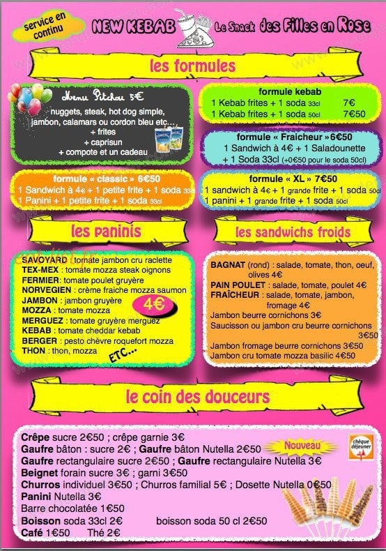 New kebab — carte page 2