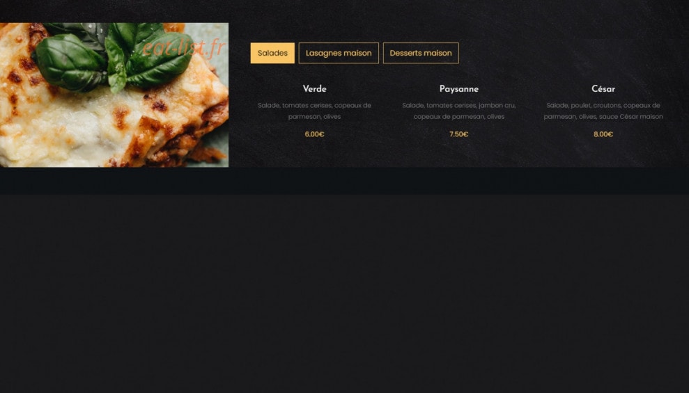 Pizza Margot — carte page 3