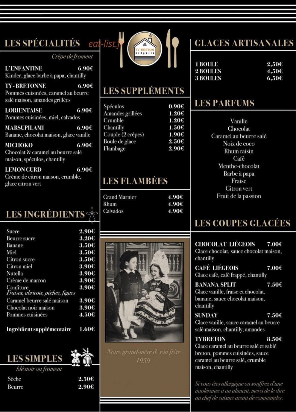 Ty Breton Crêperie — carte page 2