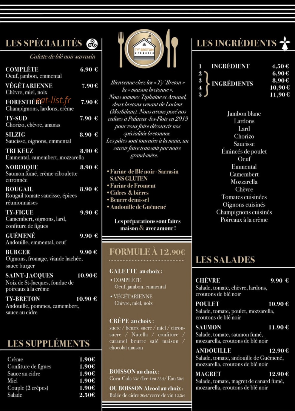 Ty Breton Crêperie — carte page 1