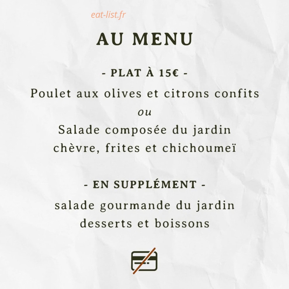 Auberge de Lascours — carte page 1