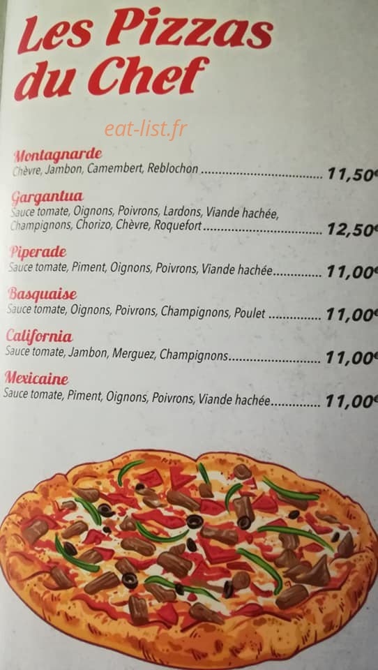 Chez Valou — carte page 1