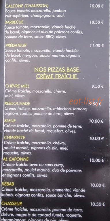 G'M Pizza — carte page 4