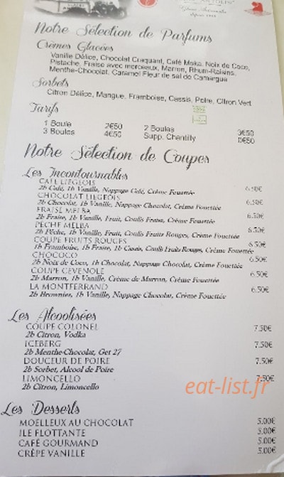 Brasserie le Montferrand — carte page 1