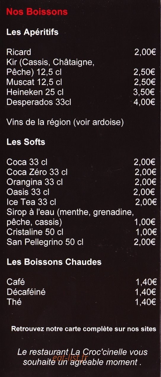La Croc'cinelle — carte page 6