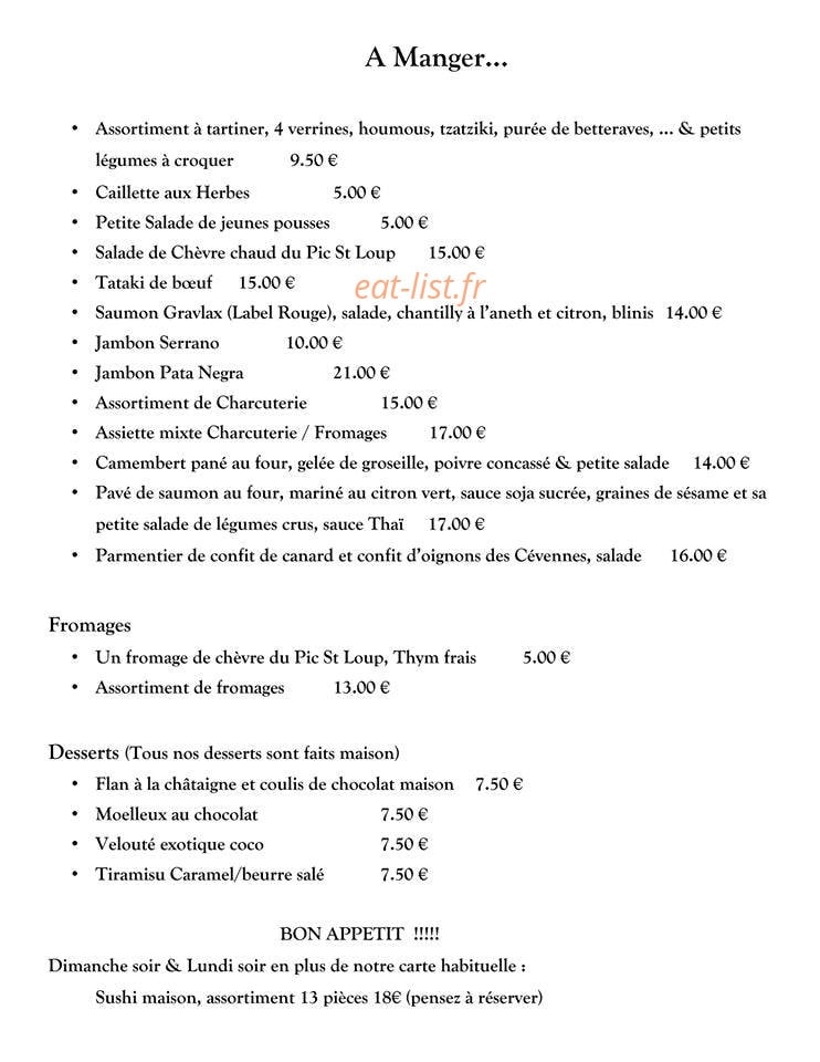 La belle vigne — carte page 1