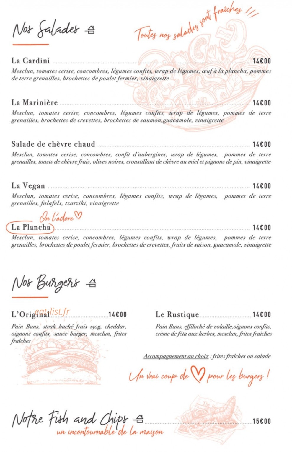 La Plancha — carte page 2
