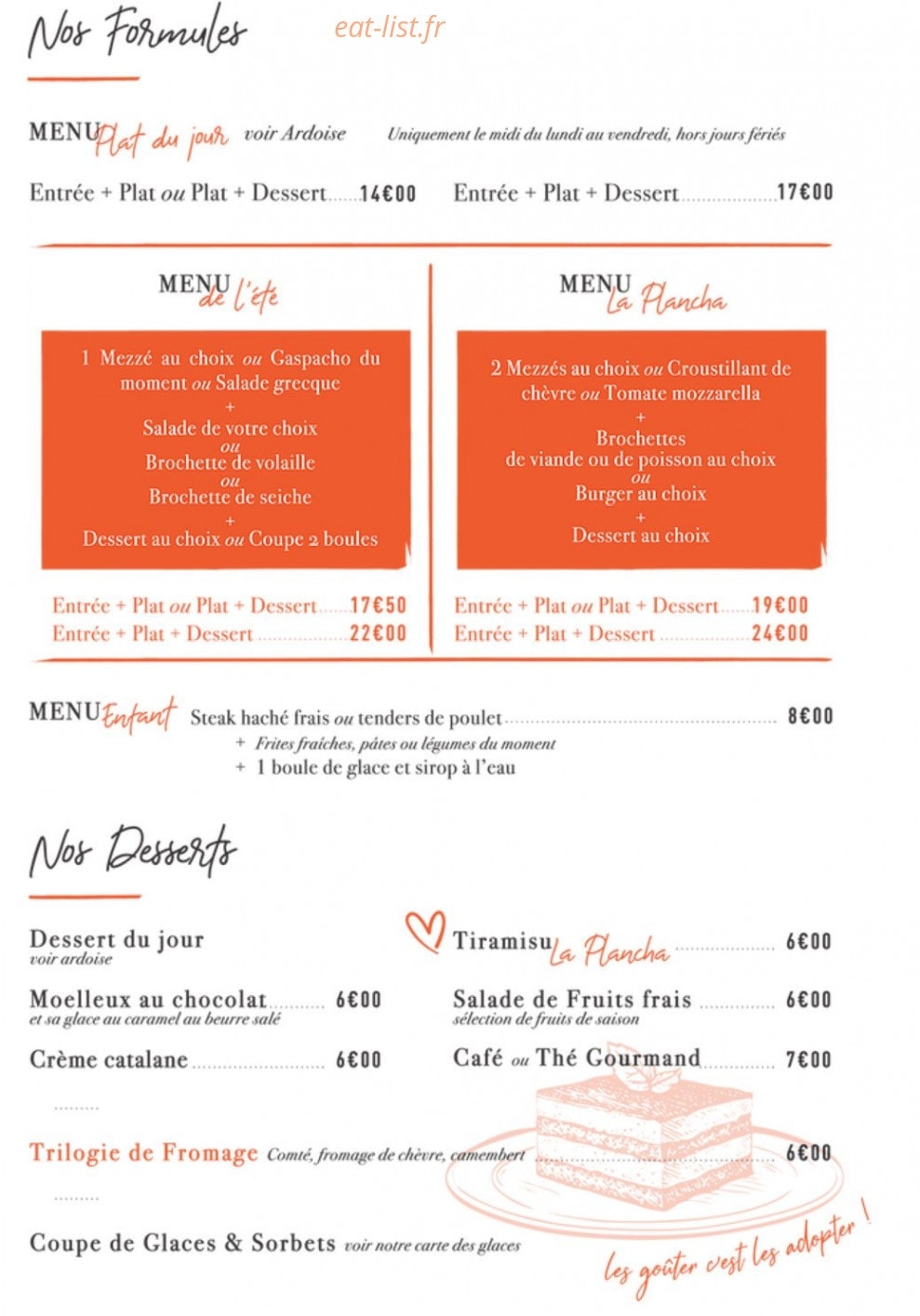 La Plancha — carte page 3