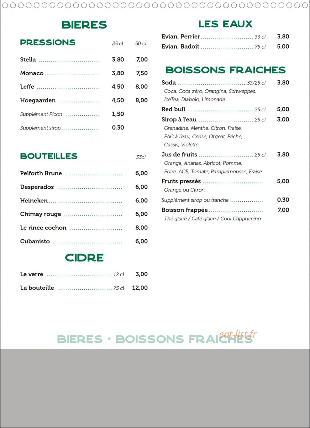 Café Jules — carte page 3