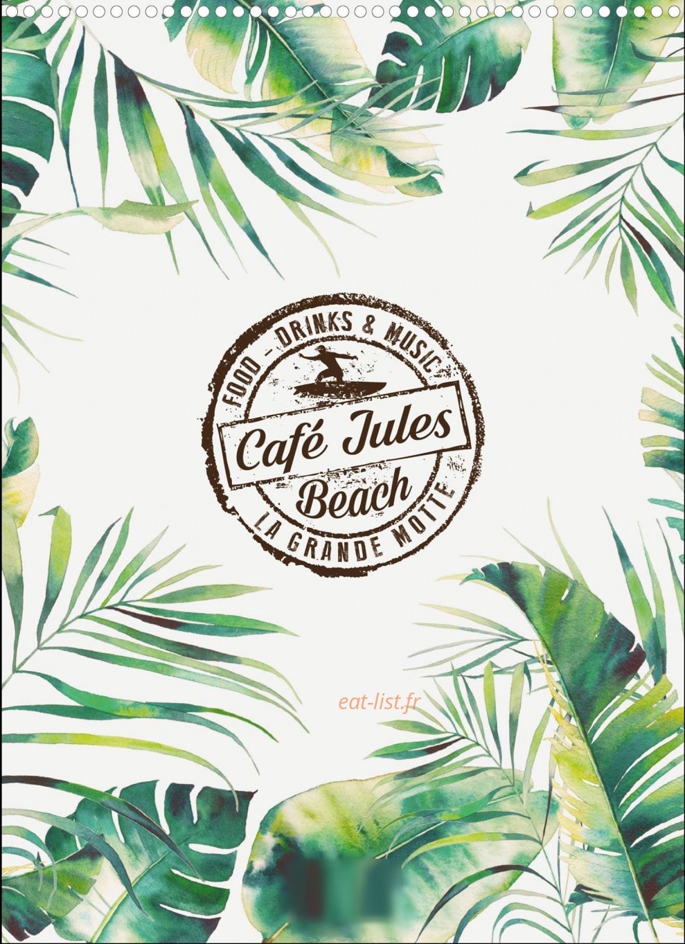 Café Jules — carte page 1