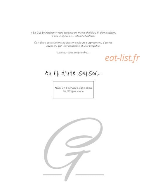 Gus - Kitchen by La Dune — carte page 1