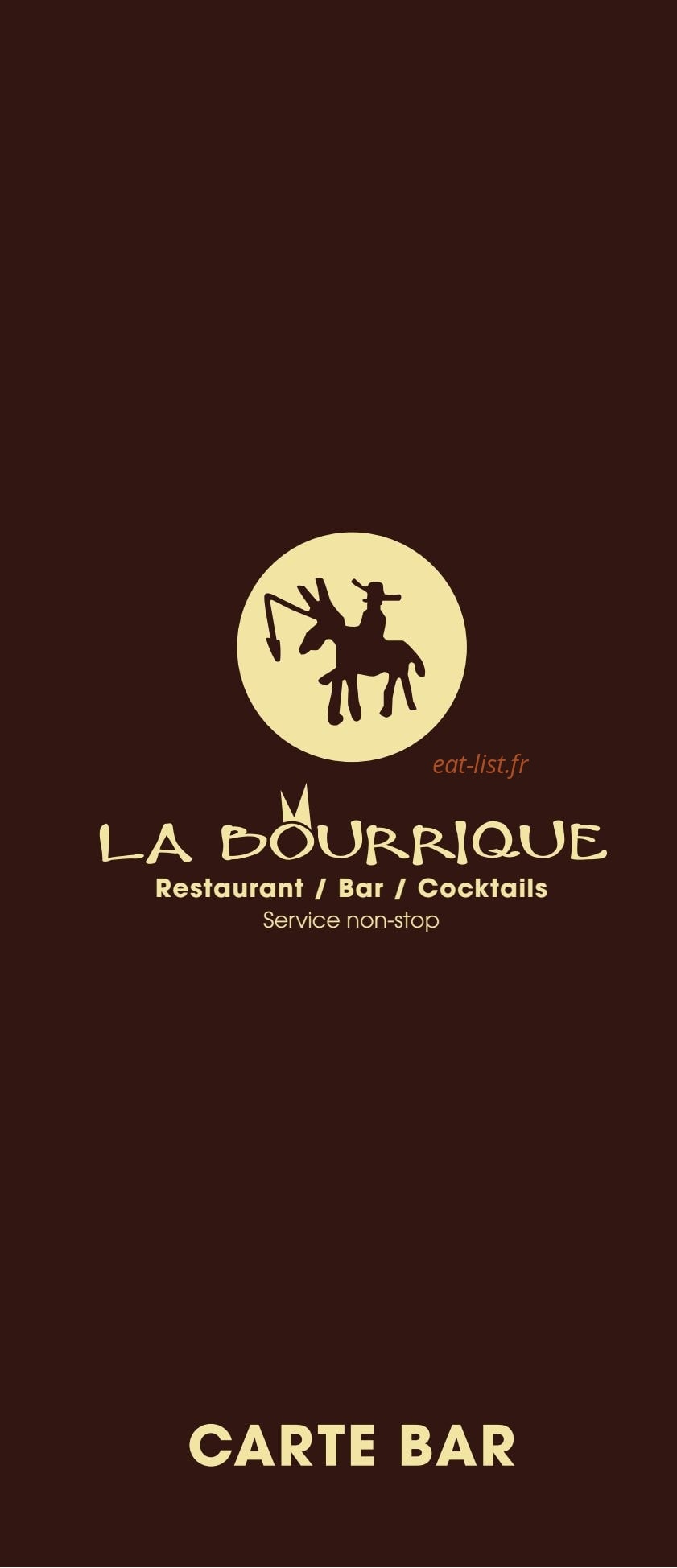 La Bourrique — carte page 1