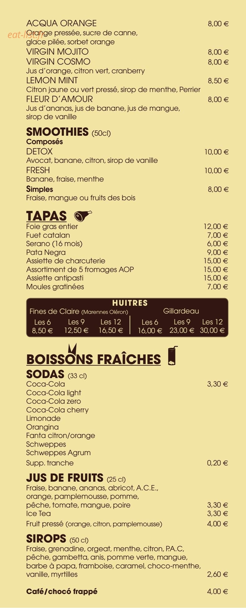 La Bourrique — carte page 3