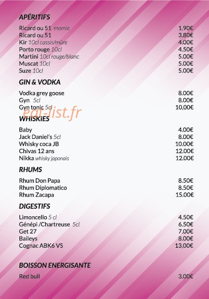 La Table d'Aimé — carte page 3