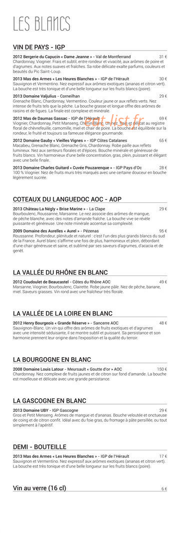 La Voile Bleue — carte page 8
