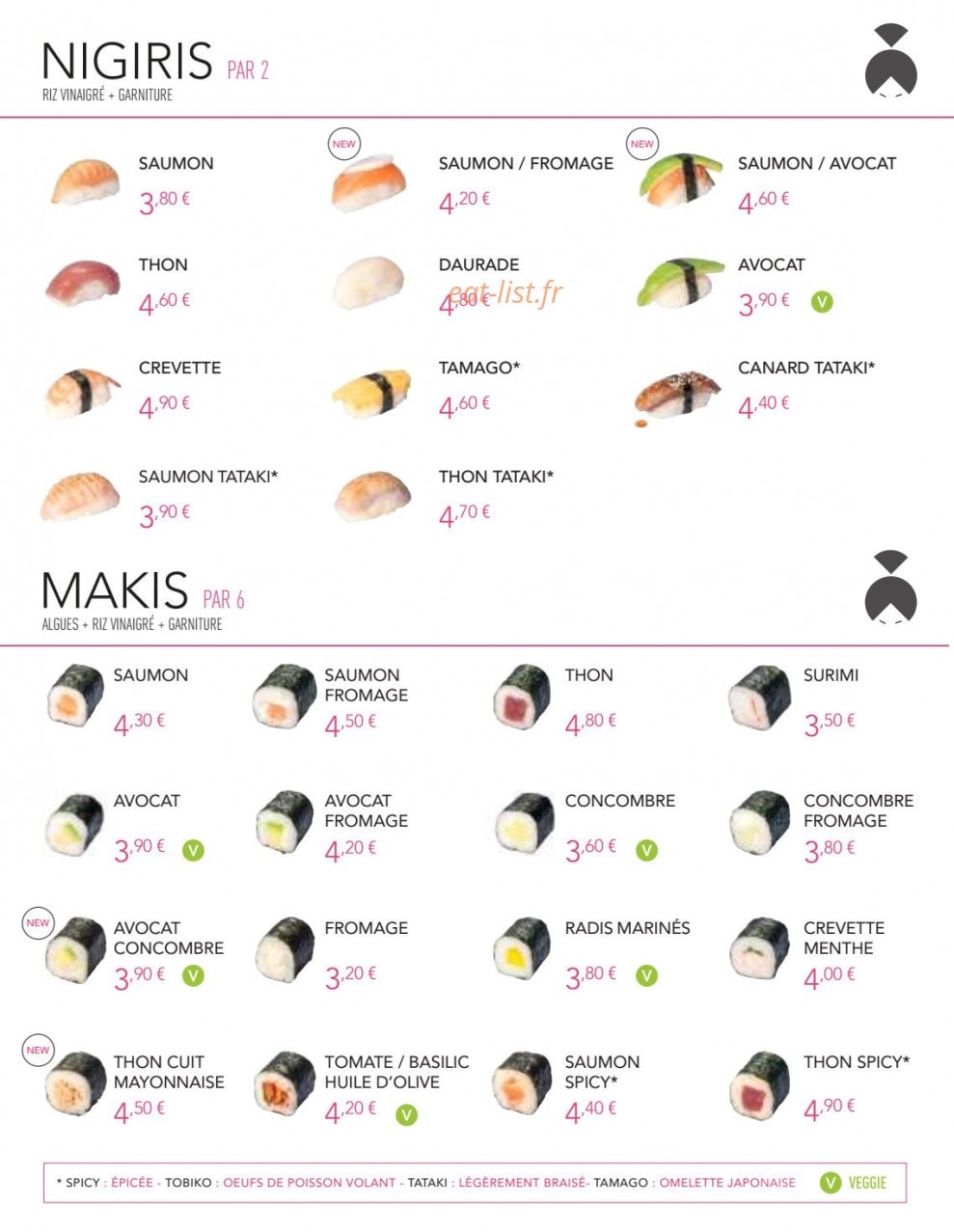 Lady Sushi — carte page 4