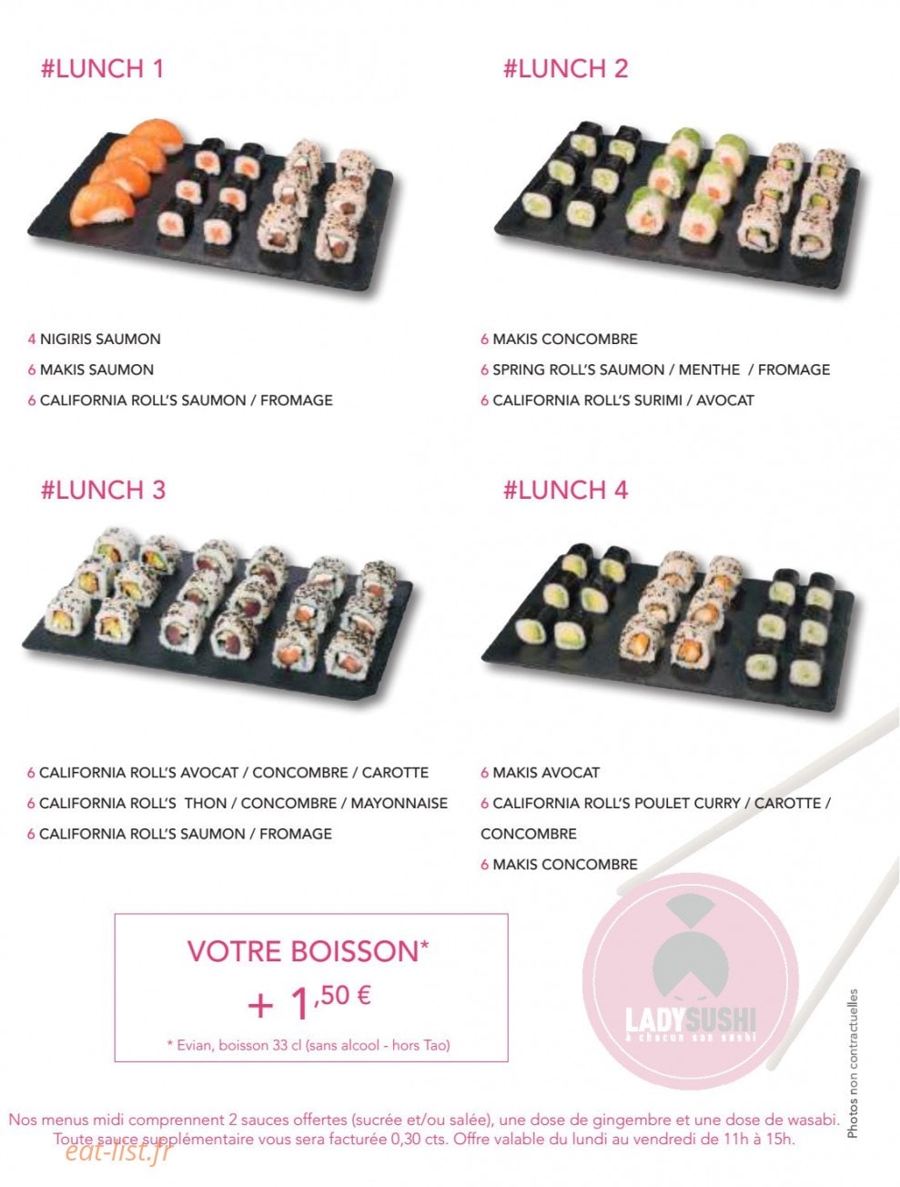 Lady Sushi — carte page 3