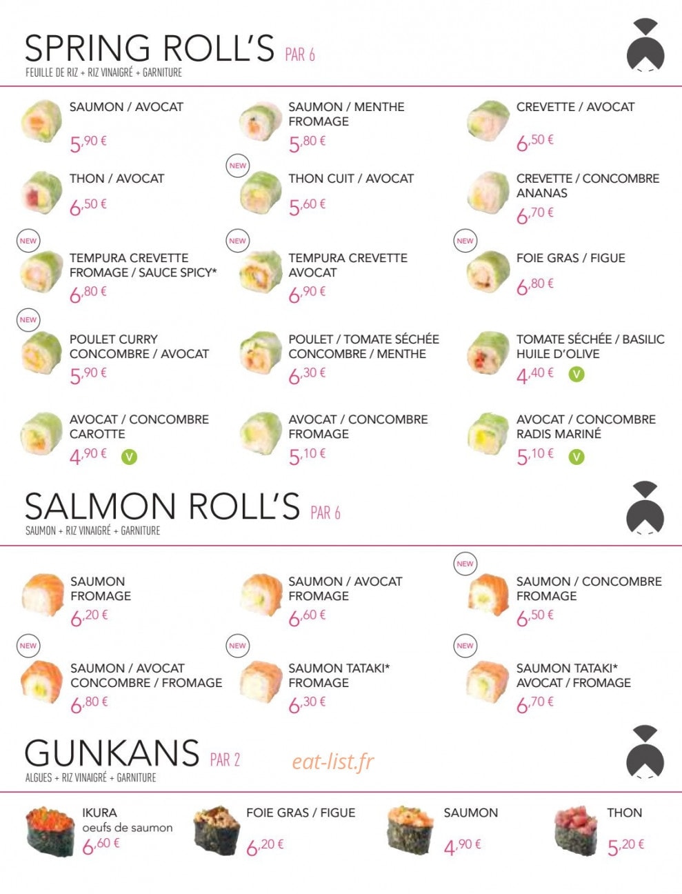Lady Sushi — carte page 6