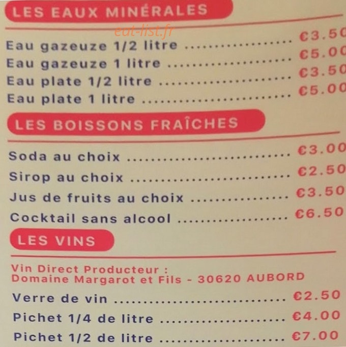 Le Bleu Azur — carte page 1