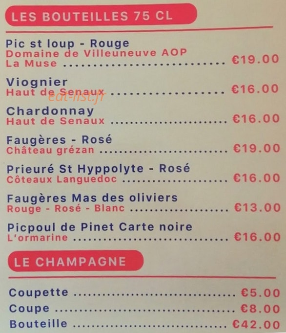Le Bleu Azur — carte page 2