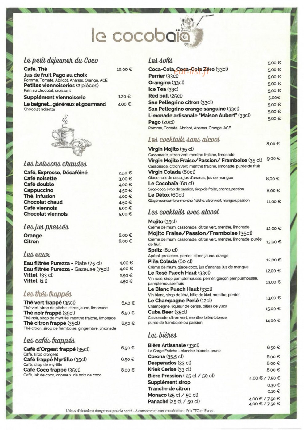 Le Cocobaïa — carte page 2