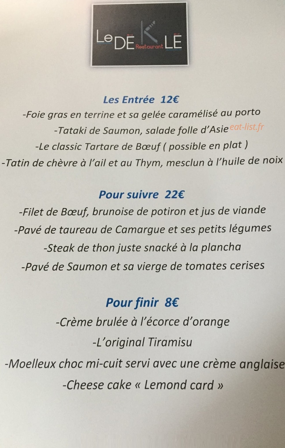 Le dekale — carte page 1
