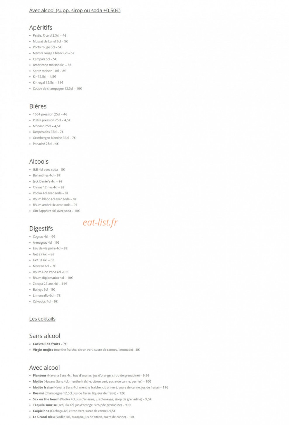 Le Grand Bleu — carte page 5