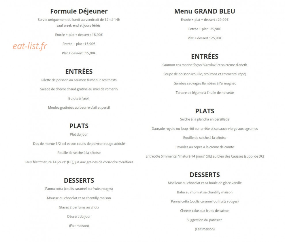 Le Grand Bleu — carte page 2