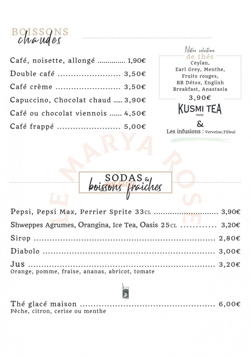 Le Marya Rose — carte page 3